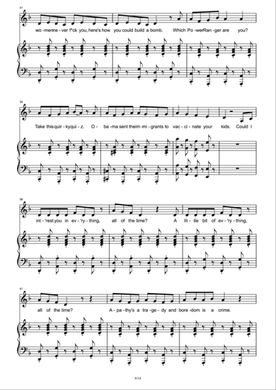 Welcome To The Internet Voice scores gallery preview page 6