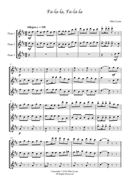 Flute Trio - Fa-la-la, Fa-la-la image number null