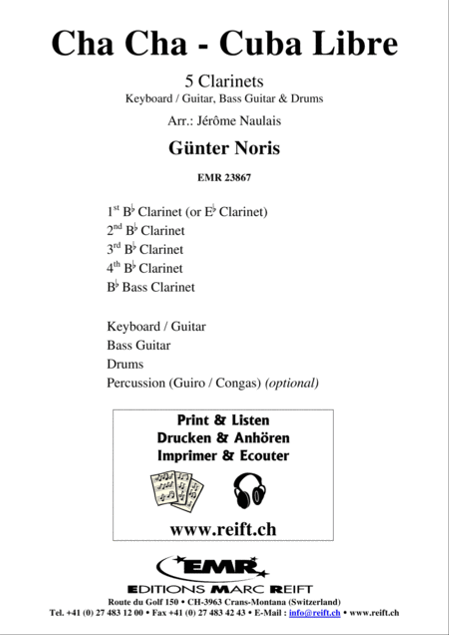 Cha Cha - Cuba Libre Cha Cha - Cuba Libre Clarinet Quintet scores gallery preview page 2