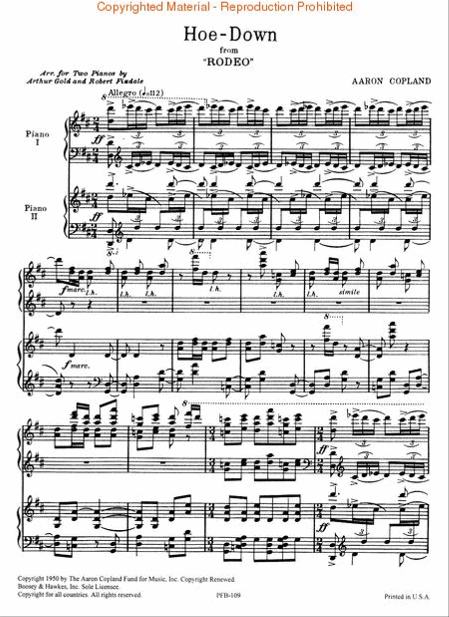 Hoe Down and Saturday Night Waltz Piano Solo scores gallery preview page 2