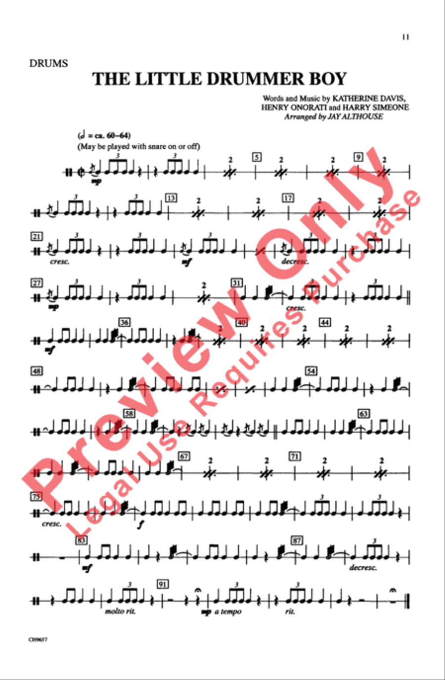 The Little Drummer Boy 3-Part scores gallery preview page 11