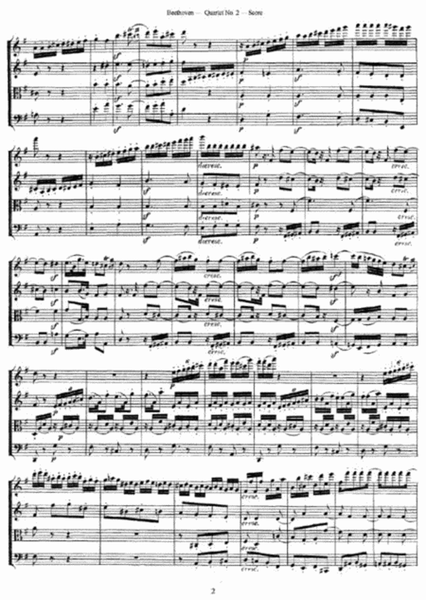 L. v. Beethoven - Quartet No. 2 in G Major Op. 18, No. 2