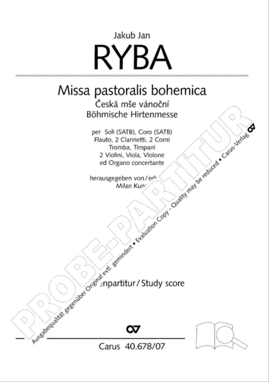 Missa pastoralis bohemica 4-Part scores gallery preview page 2