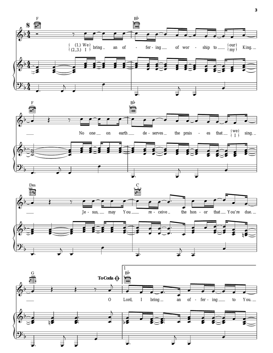 Christmas Offering Piano, Vocal, Guitar scores gallery preview page 3