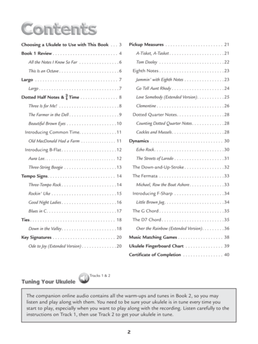 Alfred's Kid's Ukulele Course 2 Ukulele scores gallery preview page 2
