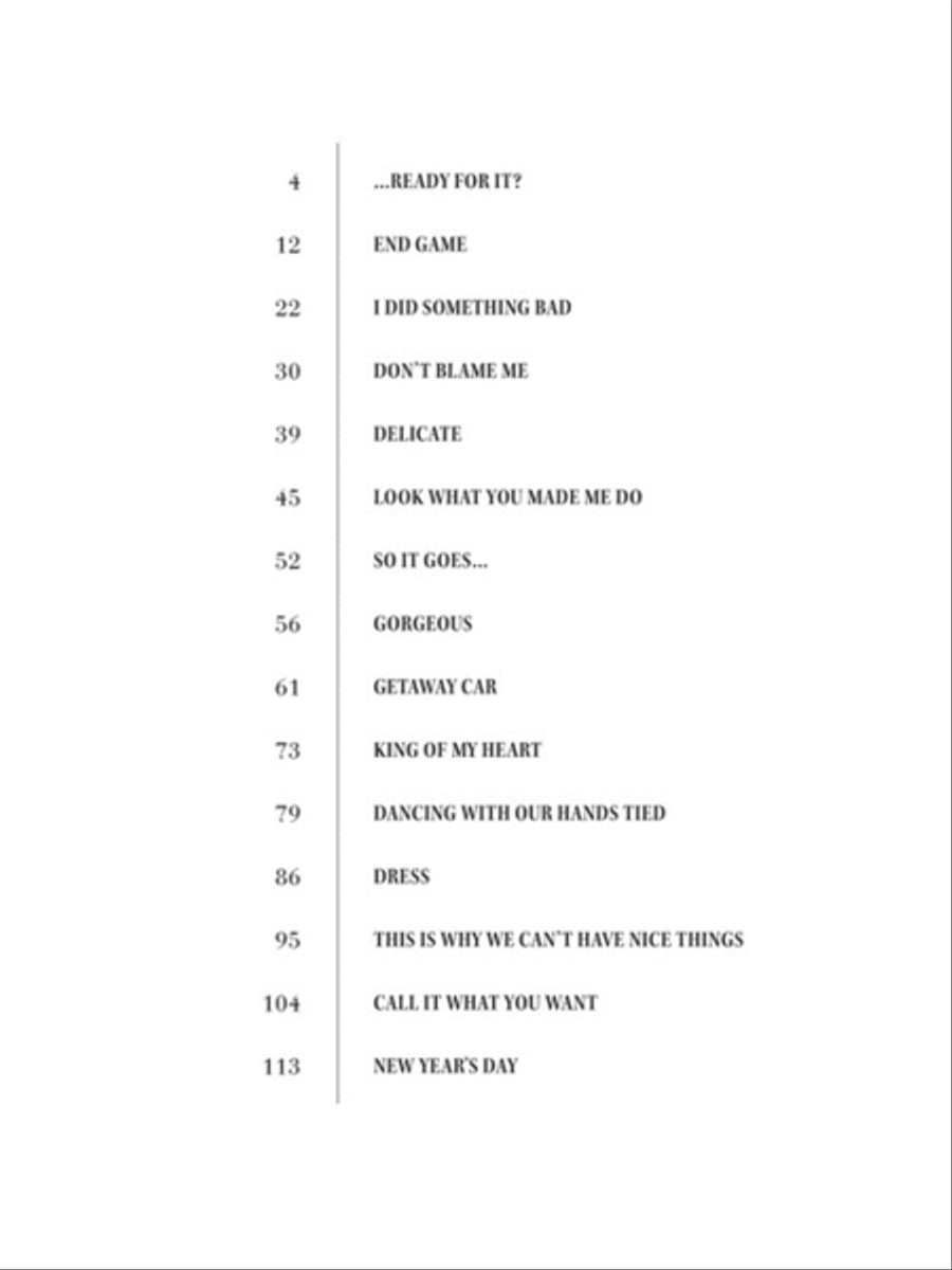 Taylor Swift – Reputation Piano, Vocal, Guitar scores gallery preview page 2