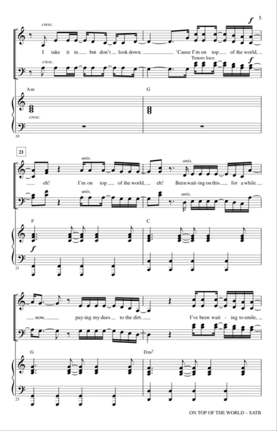 On Top Of The World On Top Of The World 4-Part scores gallery preview page 4