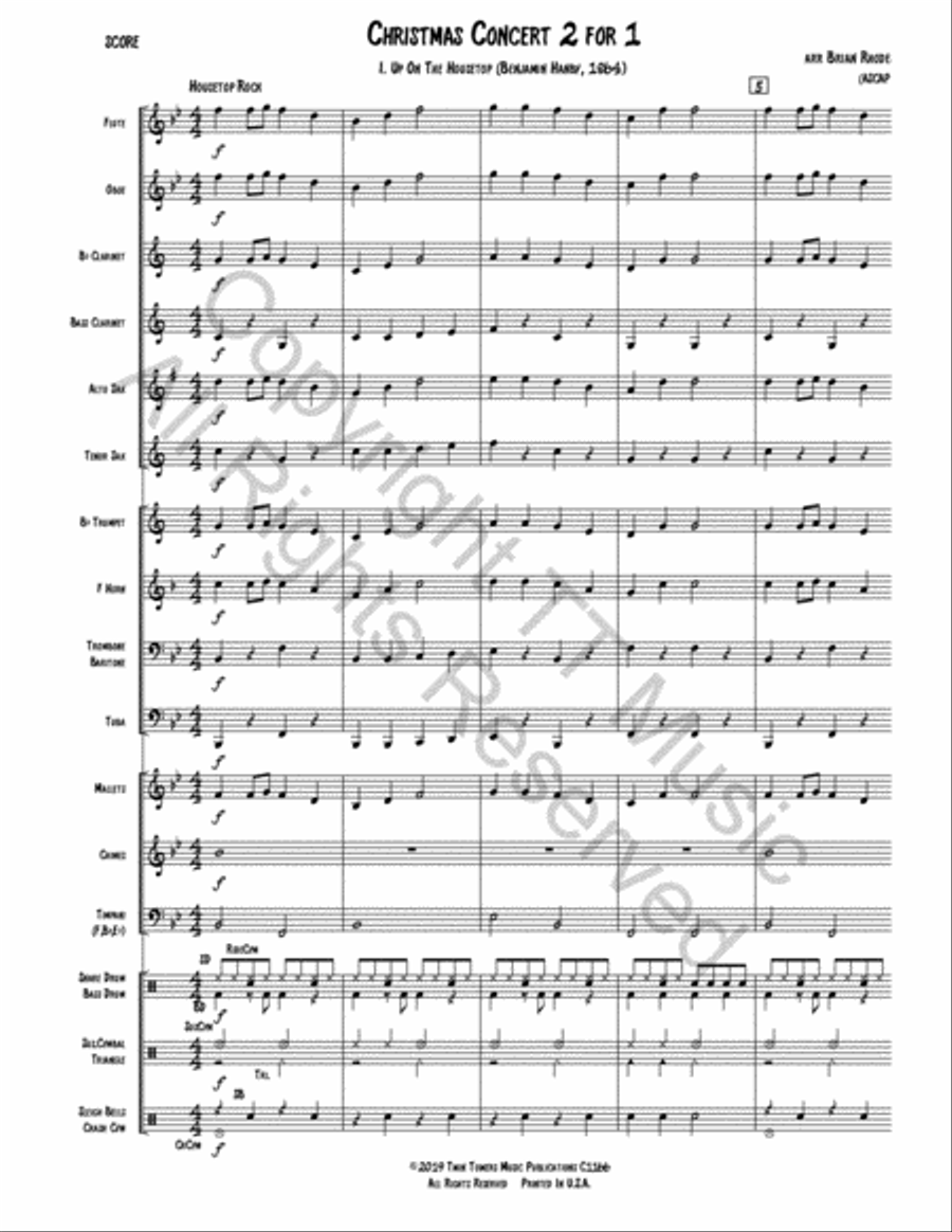 Christmas Concert 2 for 1 Concert Band scores gallery preview page 4