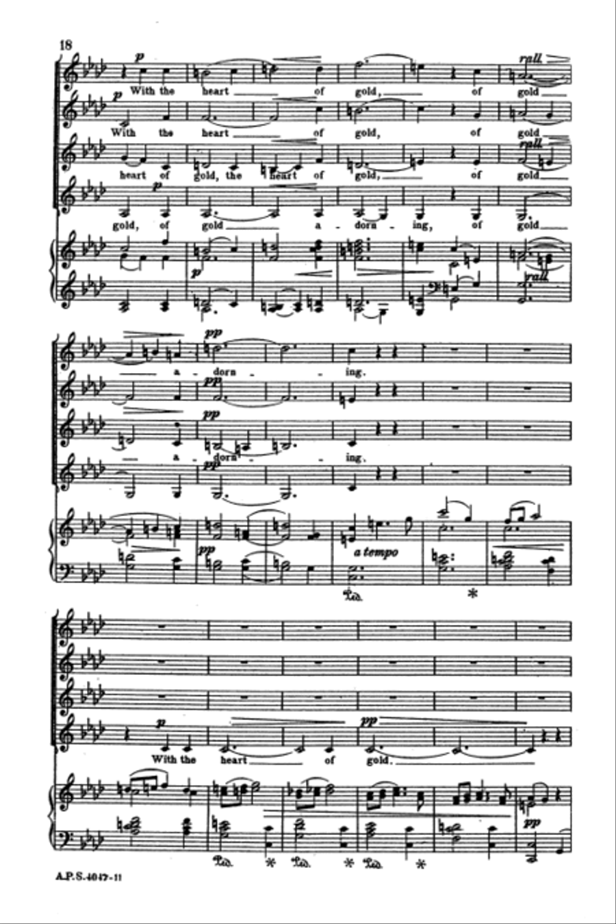 The Rose of Avontown, Op. 30 SSAA scores gallery preview page 18