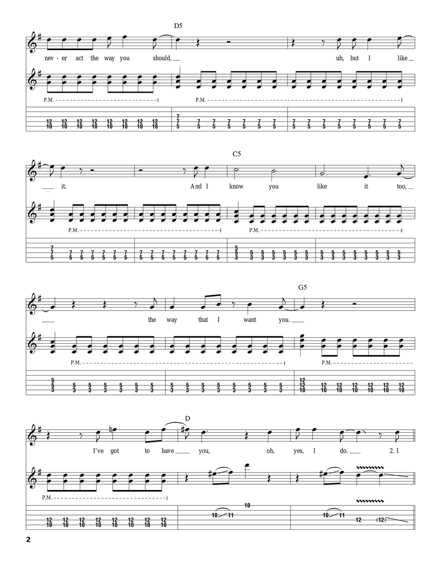 Talk Dirty To Me Acoustic Guitar scores gallery preview page 2