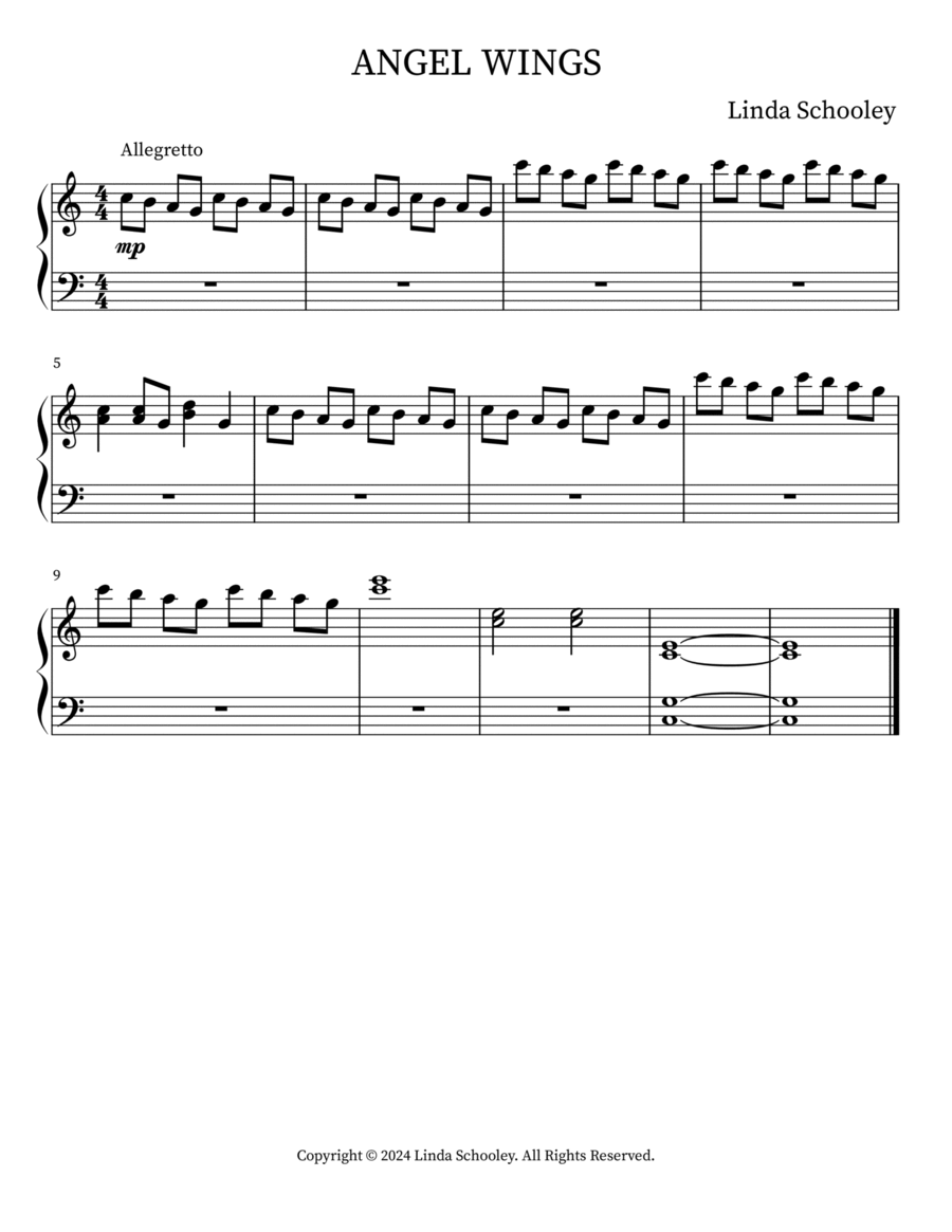 ANGEL WINGS ANGEL WINGS Piano Solo scores gallery preview page 1