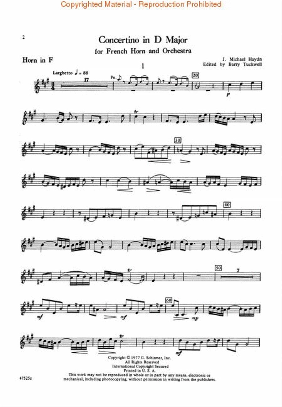 Concertino Horn scores gallery preview page 4