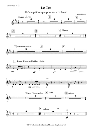 Ange Flégier: Le Cor for bass voice and orchestra, C trumpet 2 part