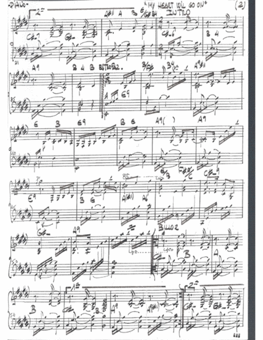 My Heart Will Go On (love Theme From 'titanic') - Score Only