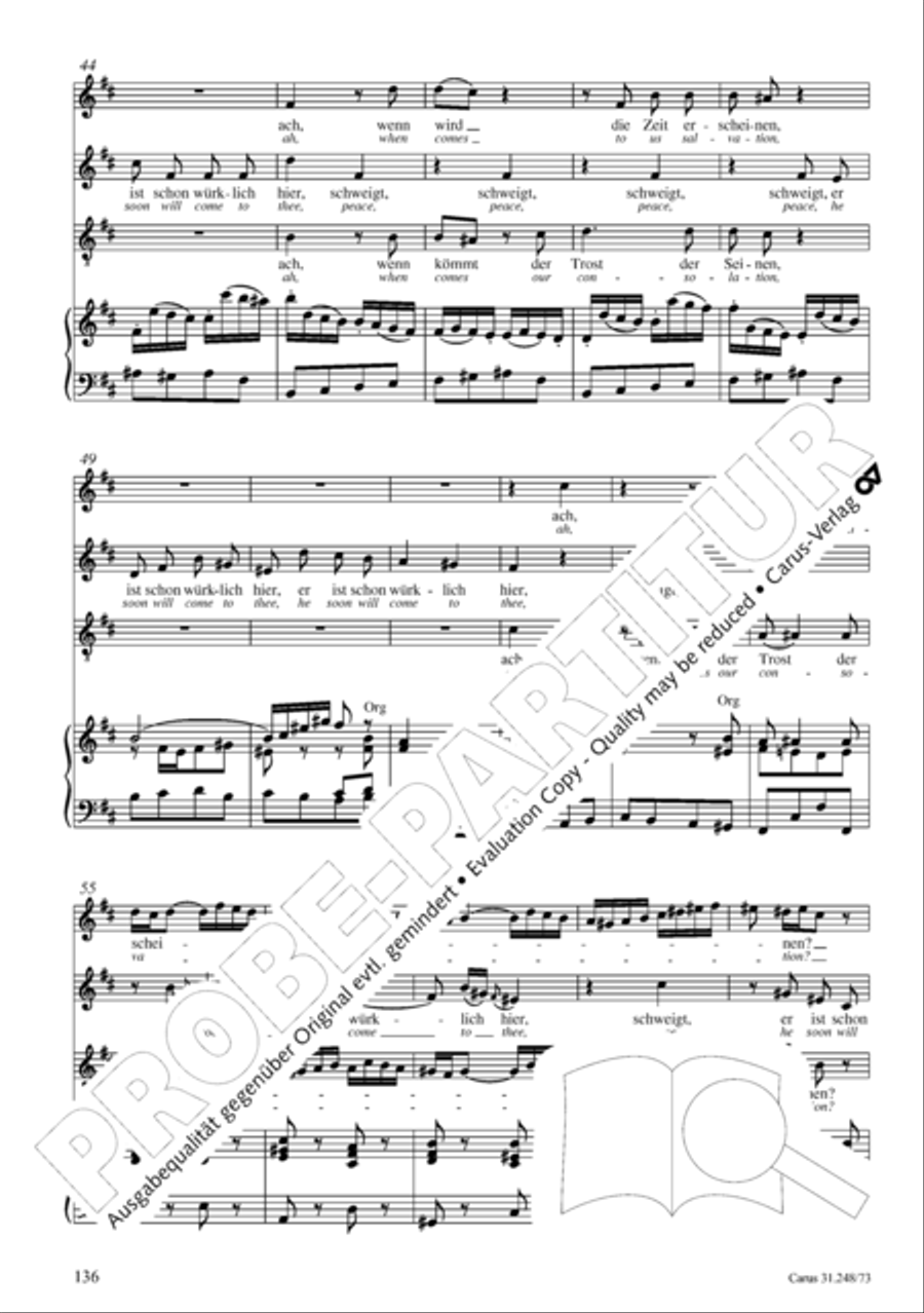 Christmas Oratorio (Weihnachtsoratorium, Teile IV-VI) 4-Part scores gallery preview page 57