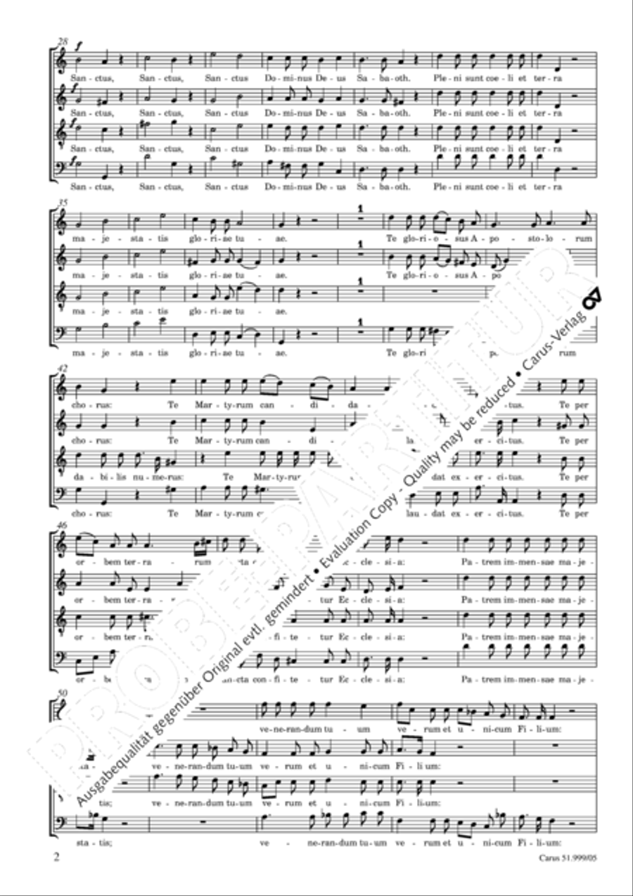 Te Deum 4-Part scores gallery preview page 3