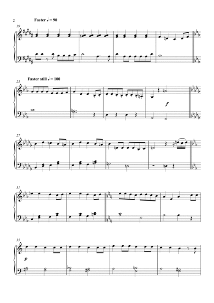 Poor Jack Easy Piano scores gallery preview page 2