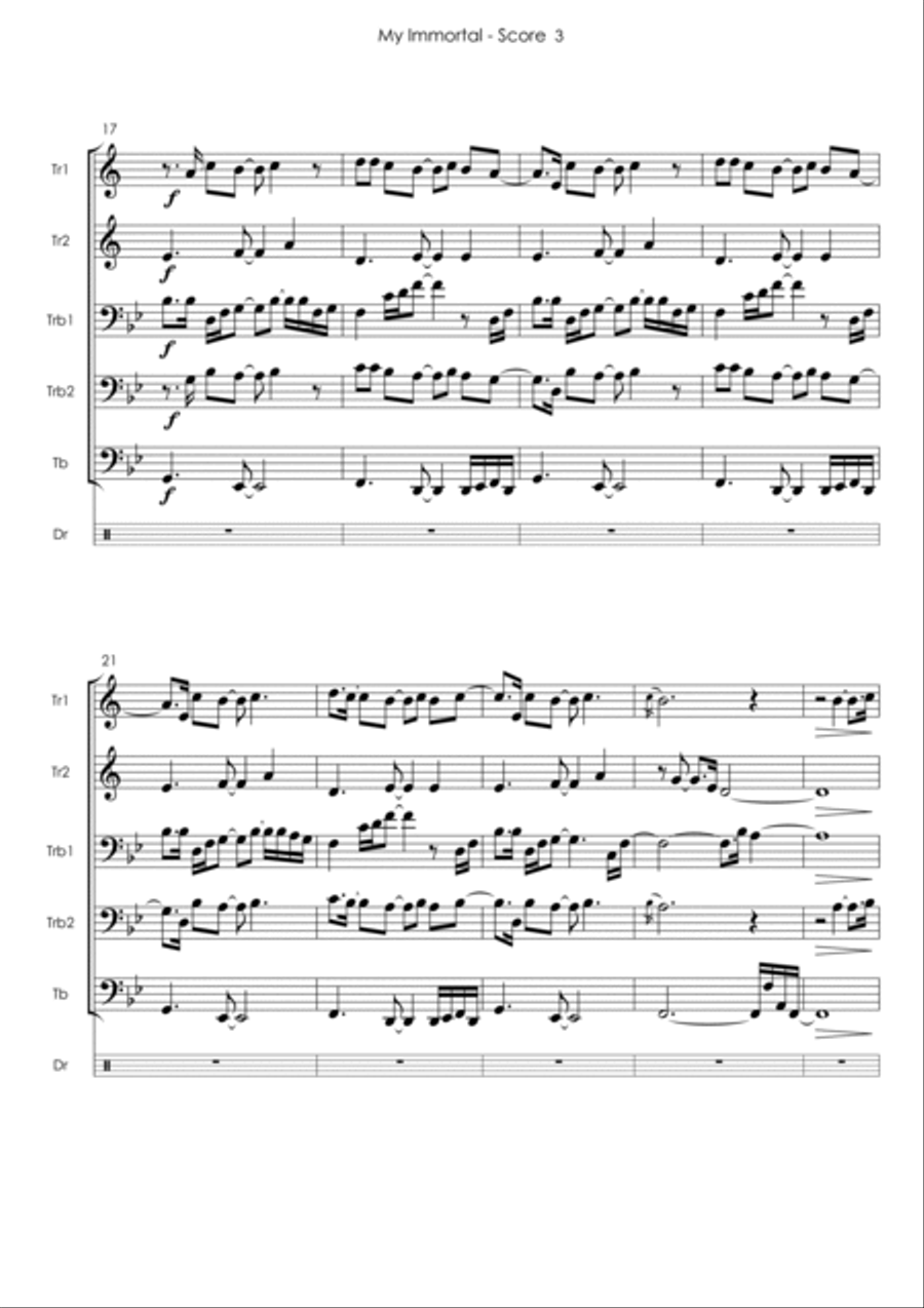 My Immortal My Immortal School and Community scores gallery preview page 3