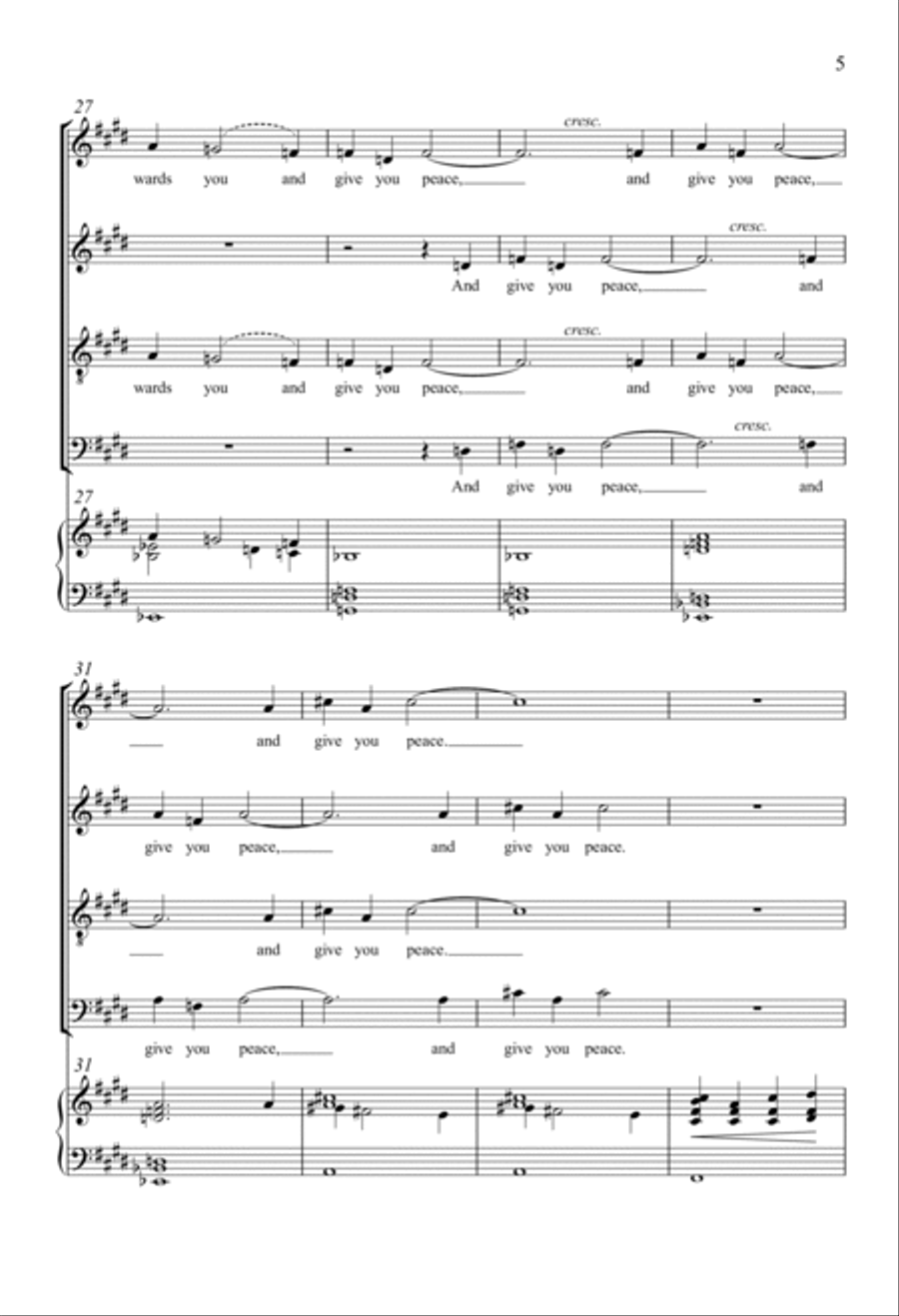 May The Lord Bless You And Keep You 4-Part scores gallery preview page 4