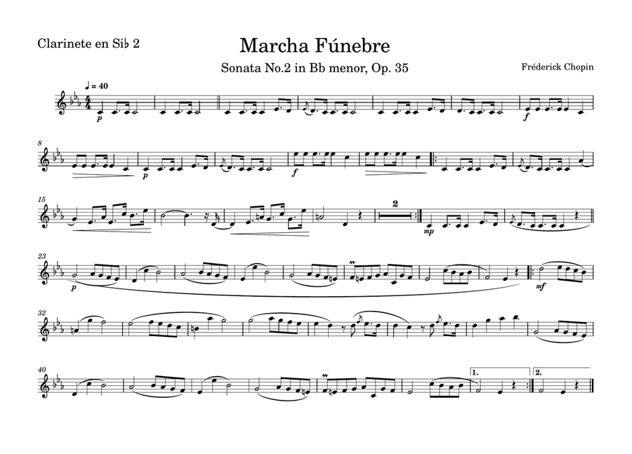 Marcha Fúnebre de Chopin Marching Band scores gallery preview page 3