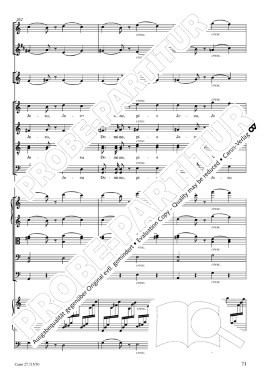 Requiem in C major 4-Part scores gallery preview page 74