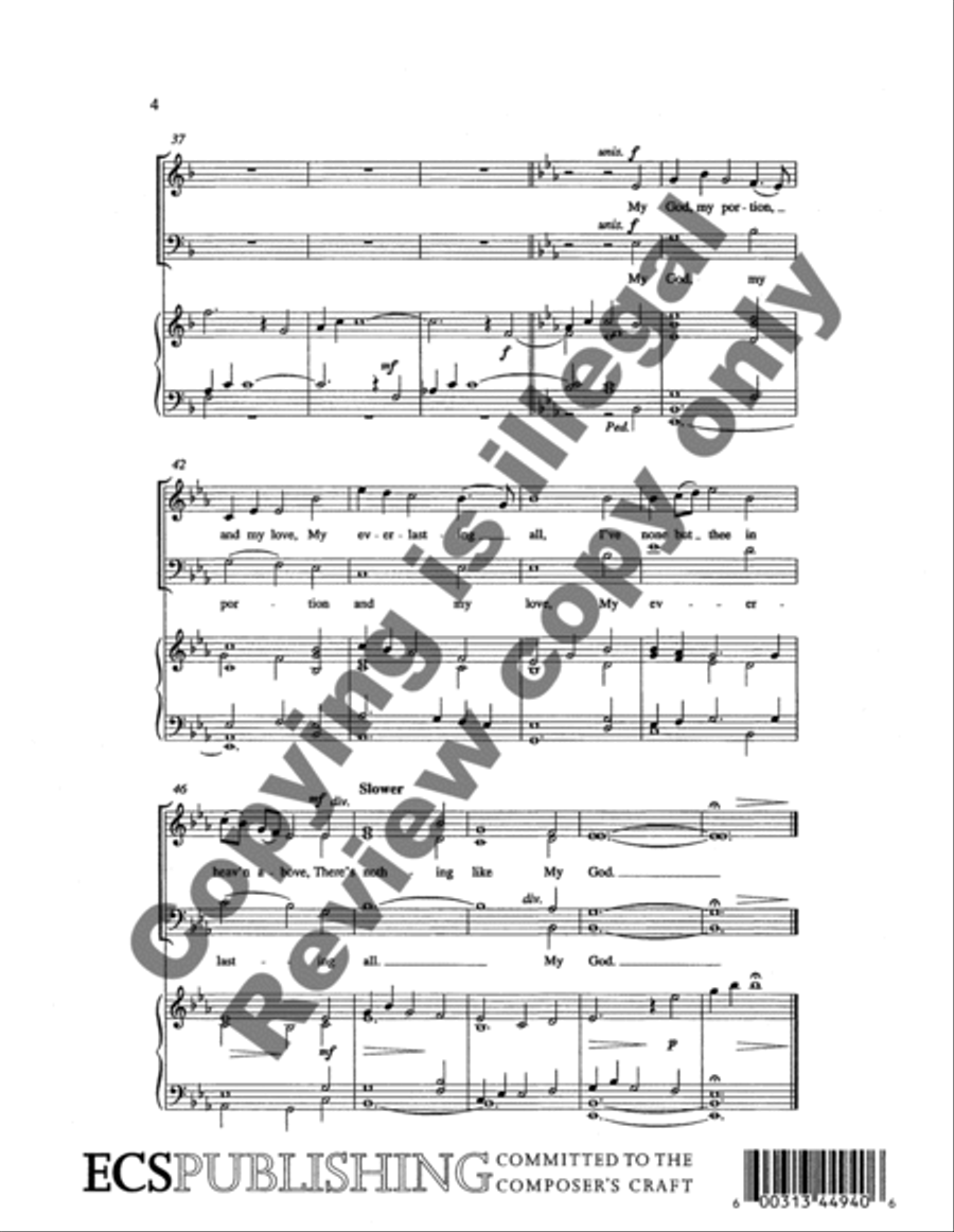 My God, My Portion 4-Part scores gallery preview page 6