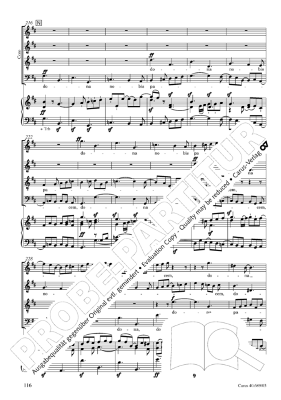 Missa solemnis Missa solemnis 4-Part scores gallery preview page 117