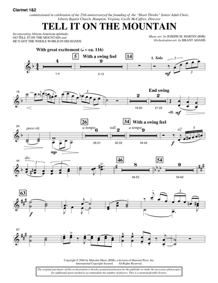 Tell It On The Mountain (from A World Of Christmas) - Bb Clarinet 1,2