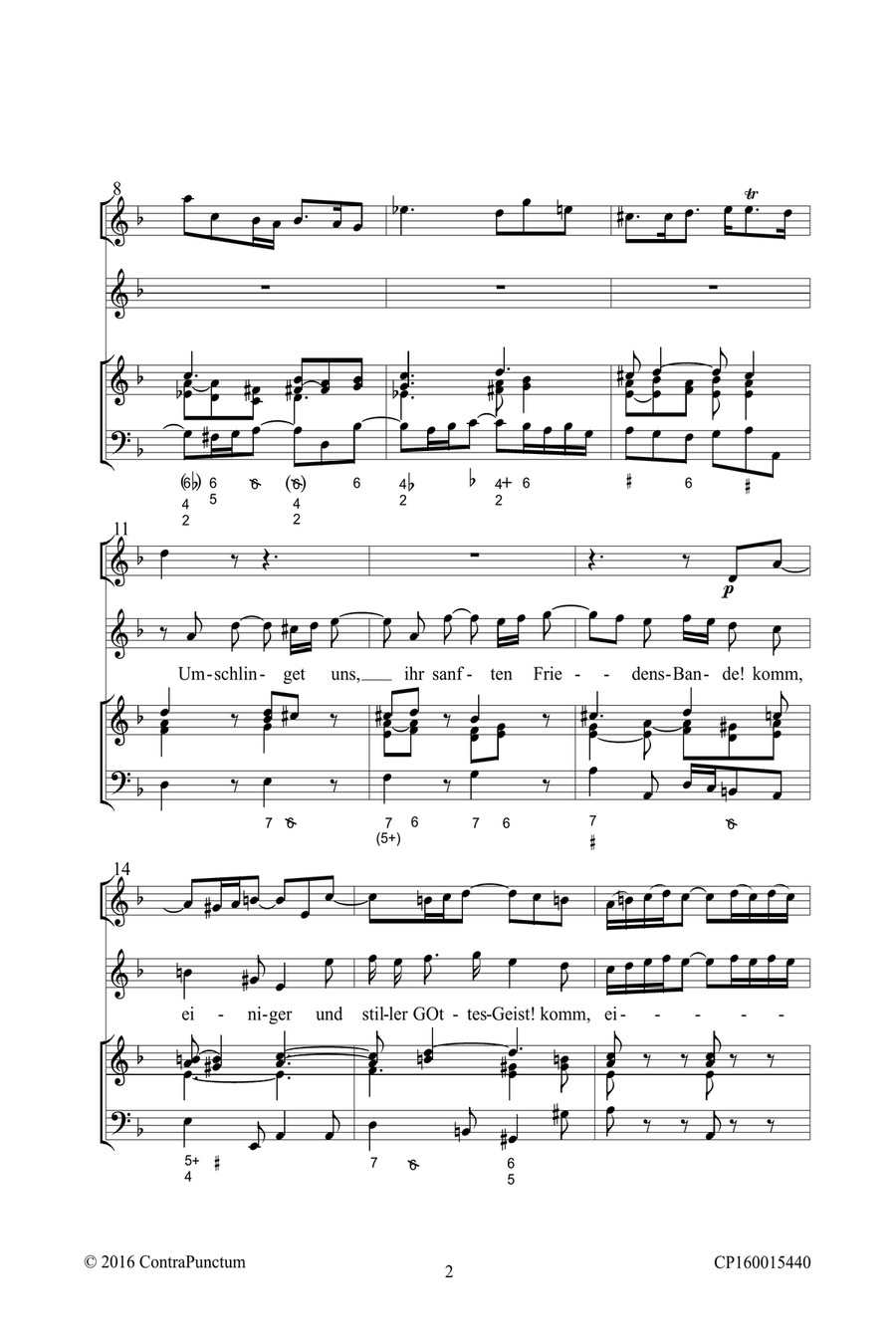 Harmonischer Gottesdienst TWV 1:1426 Umschlinget uns, ihr sanften Friedens-Bande! Oboe Solo scores gallery preview page 6