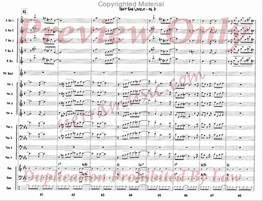 Isn't She Lovely (For Doc) Jazz Ensemble scores gallery preview page 7