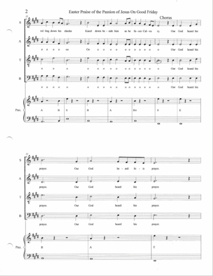 Easter Praise of the Passion of Jesus on Good Friday 4-Part scores gallery preview page 2
