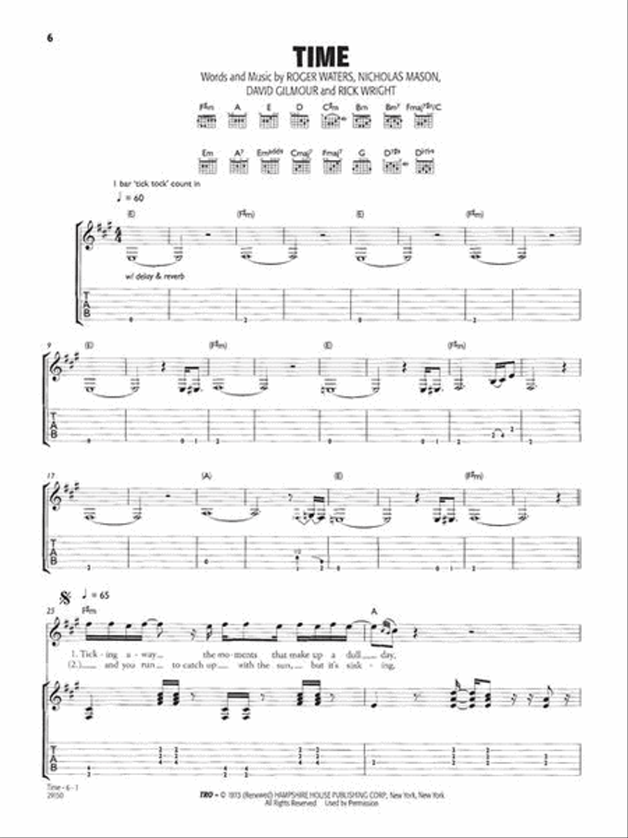 Pink Floyd - Ultimate Guitar Play-Along Guitar Tablature scores gallery preview page 5