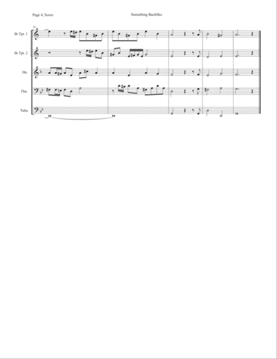 Something Bachlike Something Bachlike Horn scores gallery preview page 4
