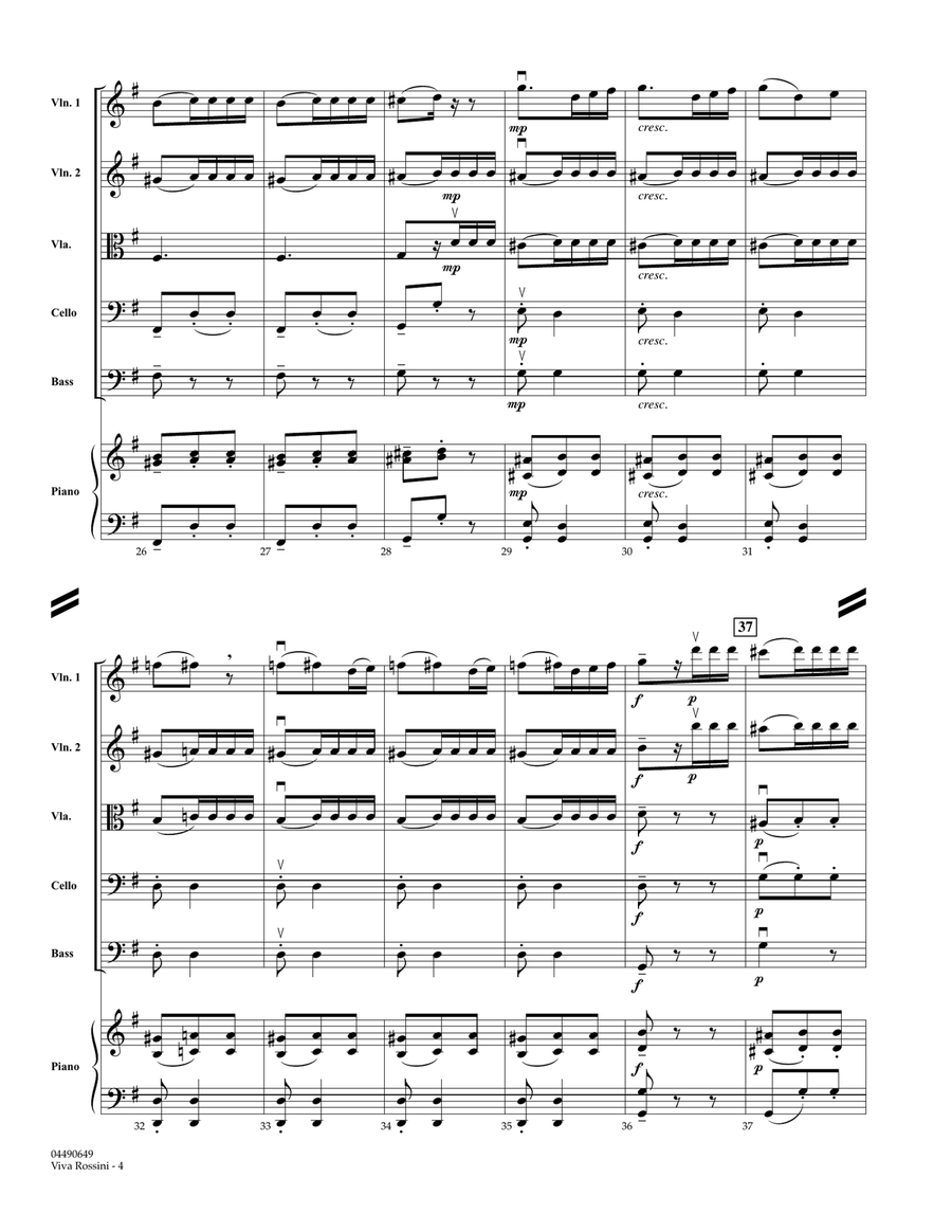 Viva Rossini (from The Barber Of Seville) - Full Score String Orchestra scores gallery preview page 3