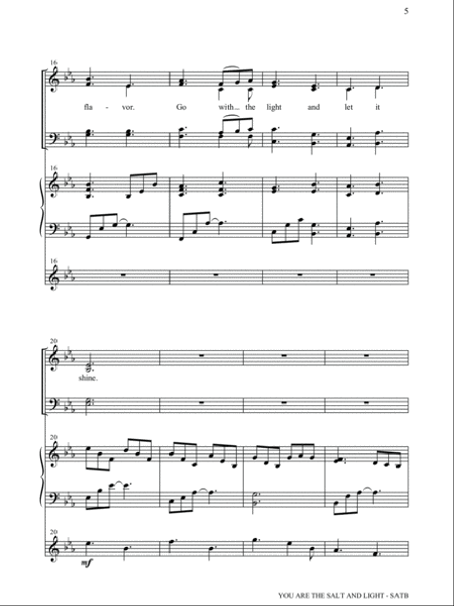 You Are The Salt And The Light 4-Part scores gallery preview page 3