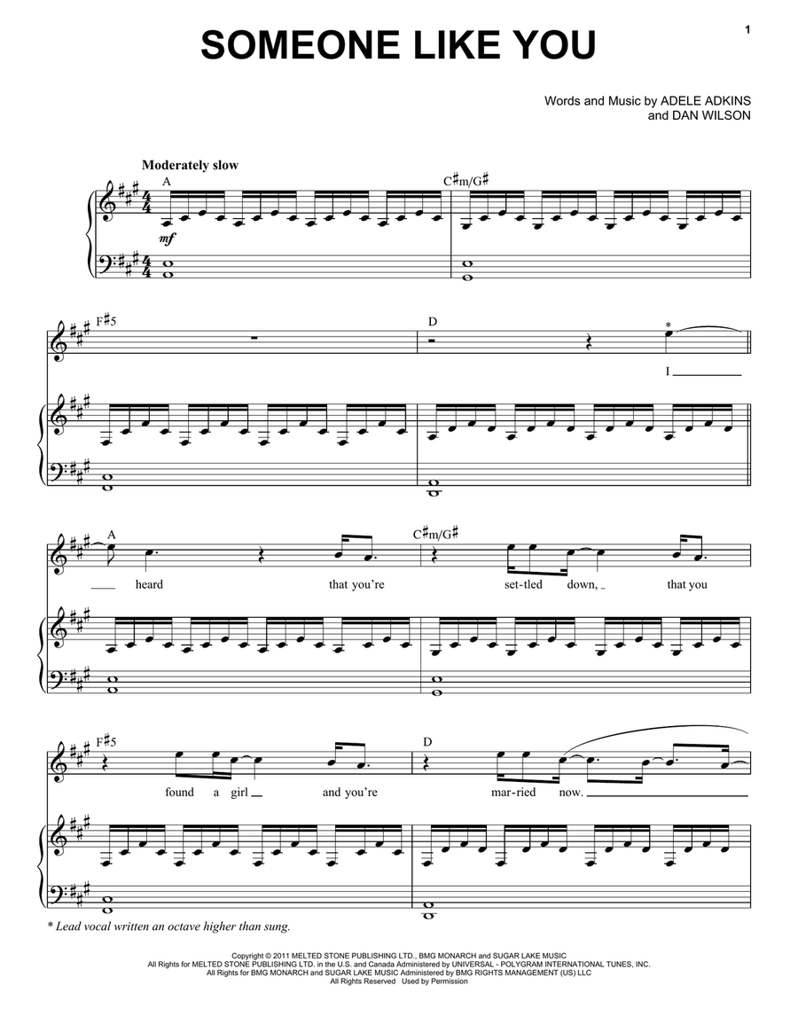 Someone Like You Someone Like You Voice scores gallery preview page 1
