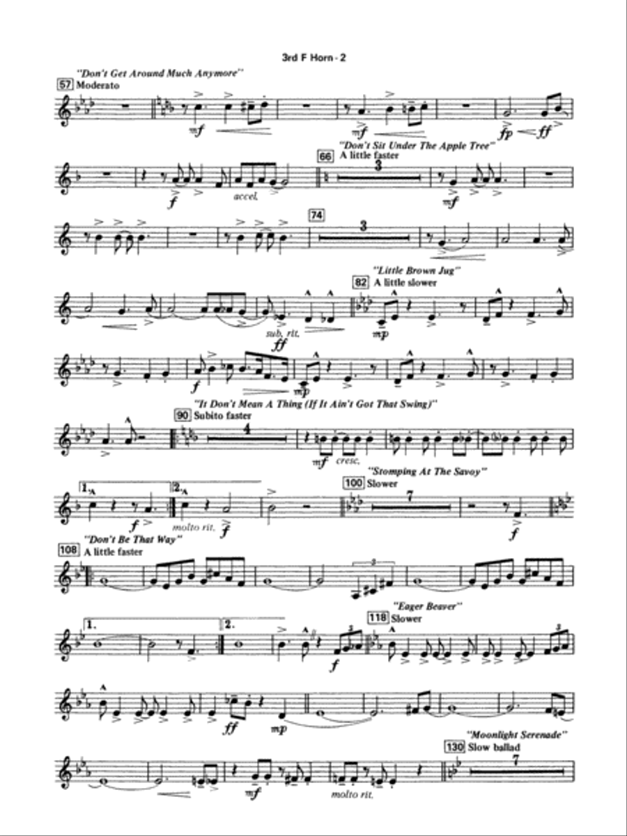 Big Band Spectacular: 3rd F Horn Concert Band scores gallery preview page 2