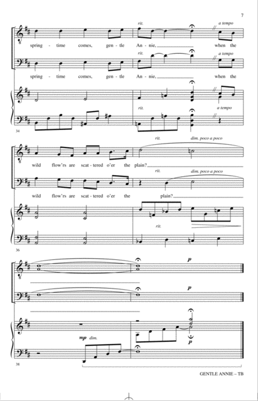 Gentle Annie (arr. Andrew Parr)