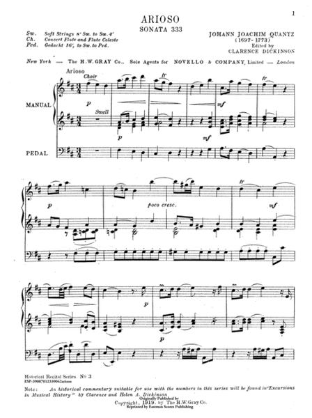 Arioso : Sonata 333 (Organ)