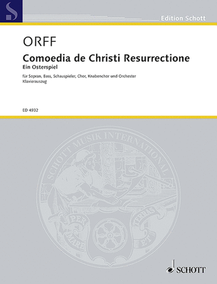 Book cover for Comoedia de Christi Resurrectione