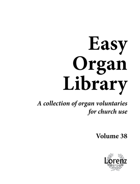 Easy Organ Library, Vol. 38 image number null