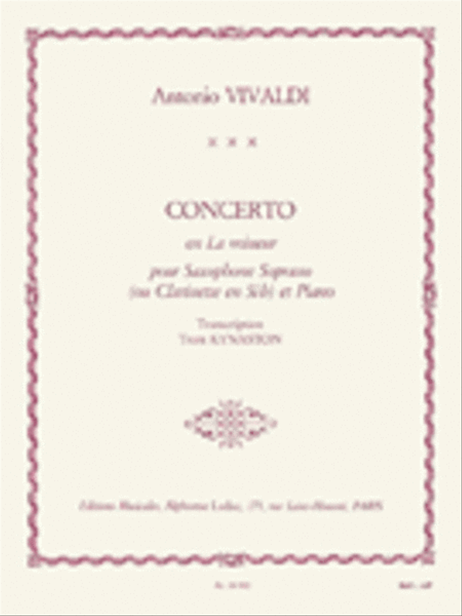 Concerto Fvii/5 Rv461 In A Minor (b Flat Saxophone) Saxophone Solo scores gallery preview page 1