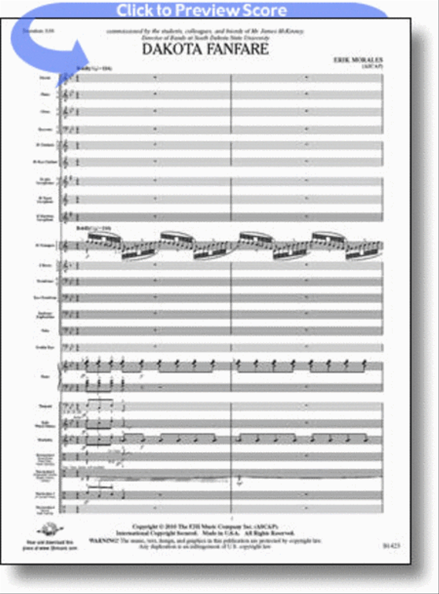 Dakota Fanfare Concert Band scores gallery preview page 1