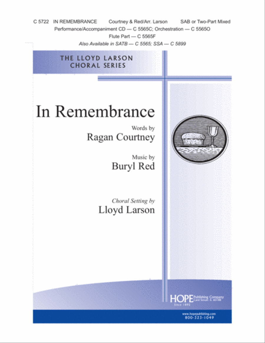 In Remembrance 3-Part scores gallery preview page 1