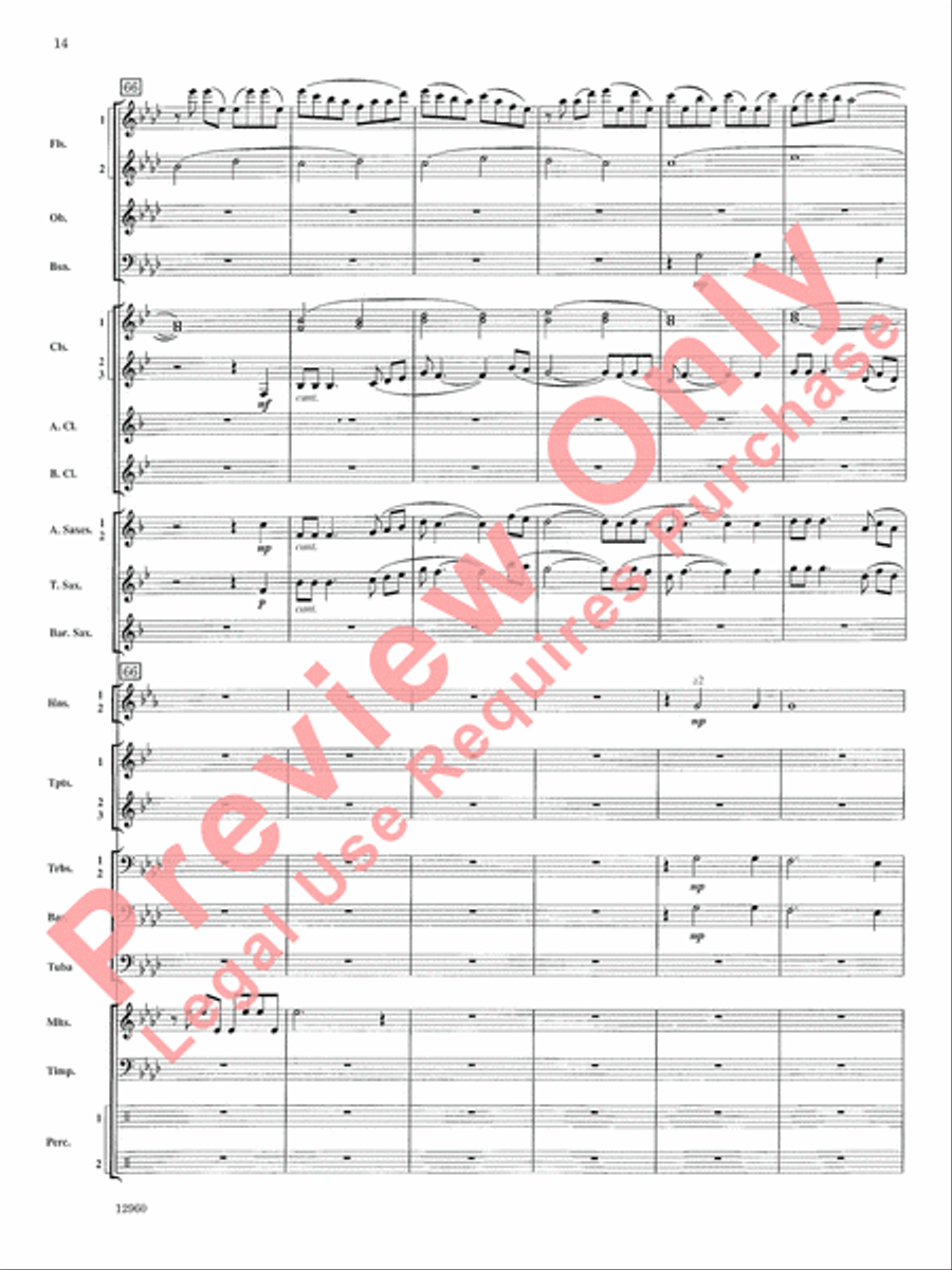 Sailing Songs Concert Band scores gallery preview page 15