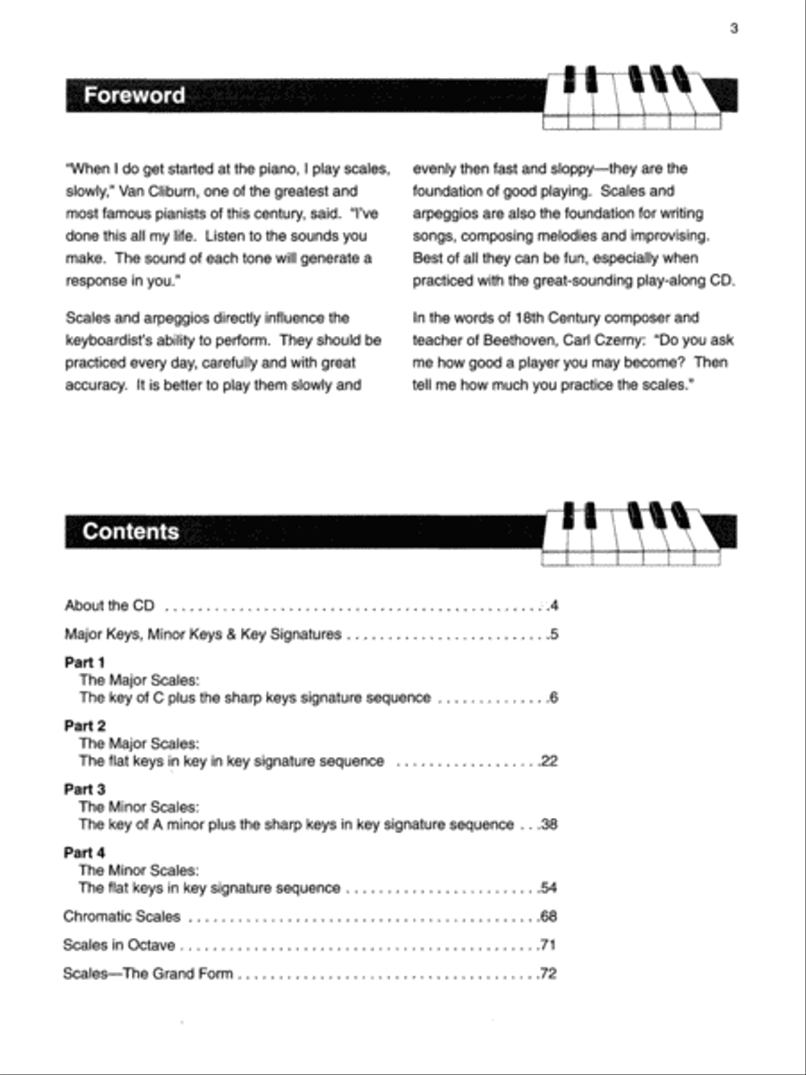 Basix Scales, Chords and Arpeggios for Keyboard Piano scores gallery preview page 4