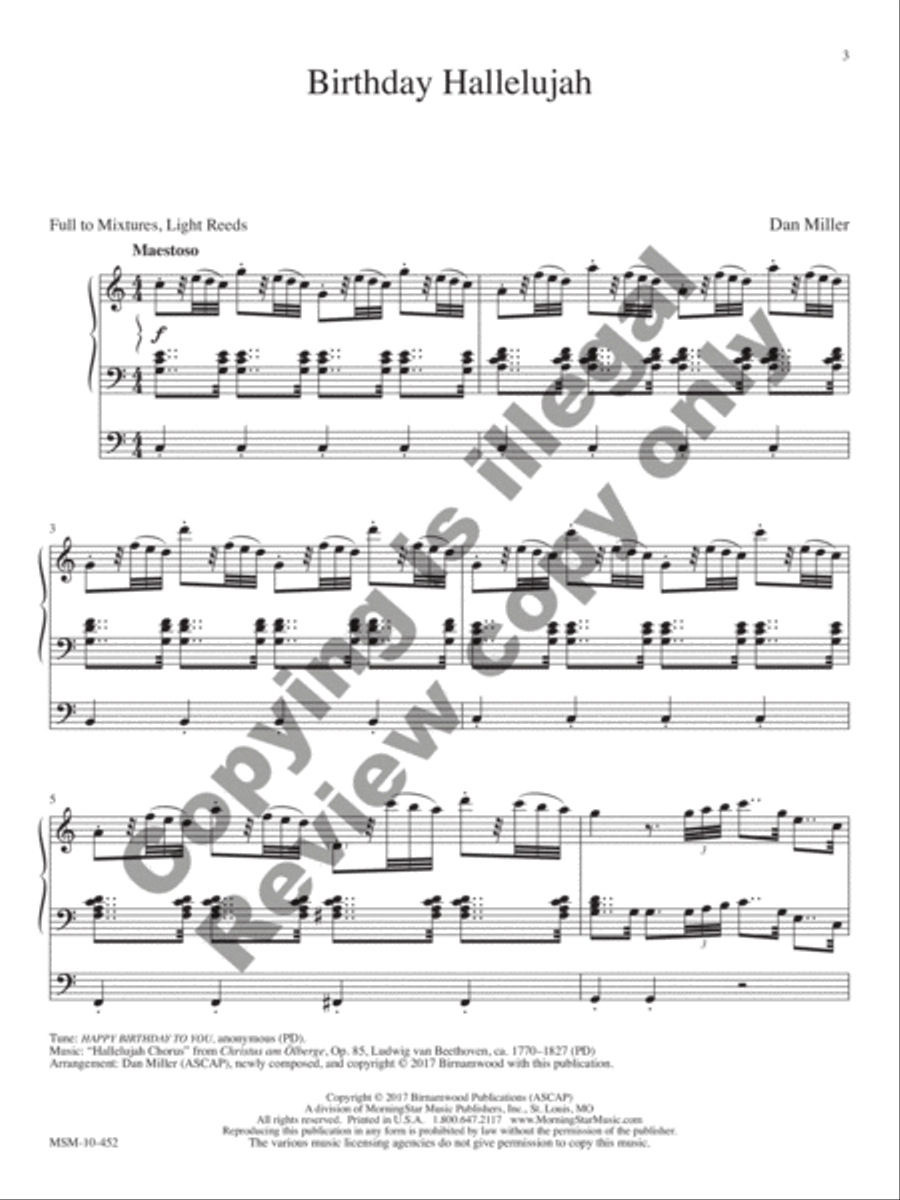 Birthday Parodies Organ scores gallery preview page 11