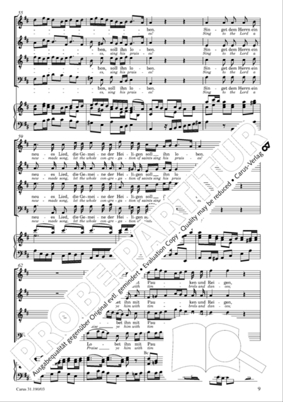 Sing to the Lord a new song (Singet dem Herrn ein neues Lied) ATB scores gallery preview page 10
