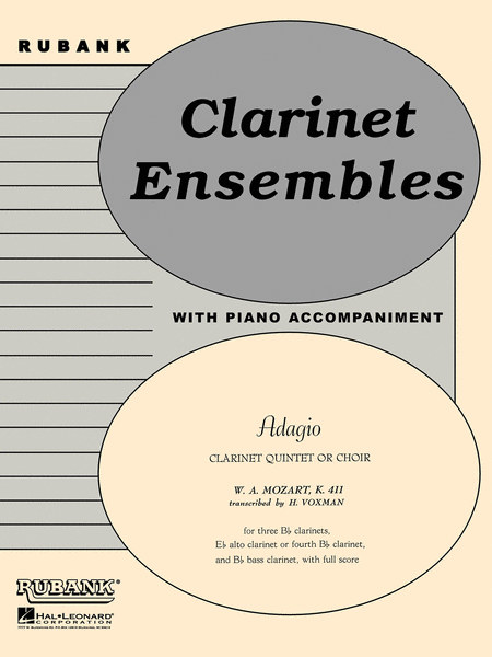 Adagio (K. 411) - Clarinet Quintets Or Choirs With Score