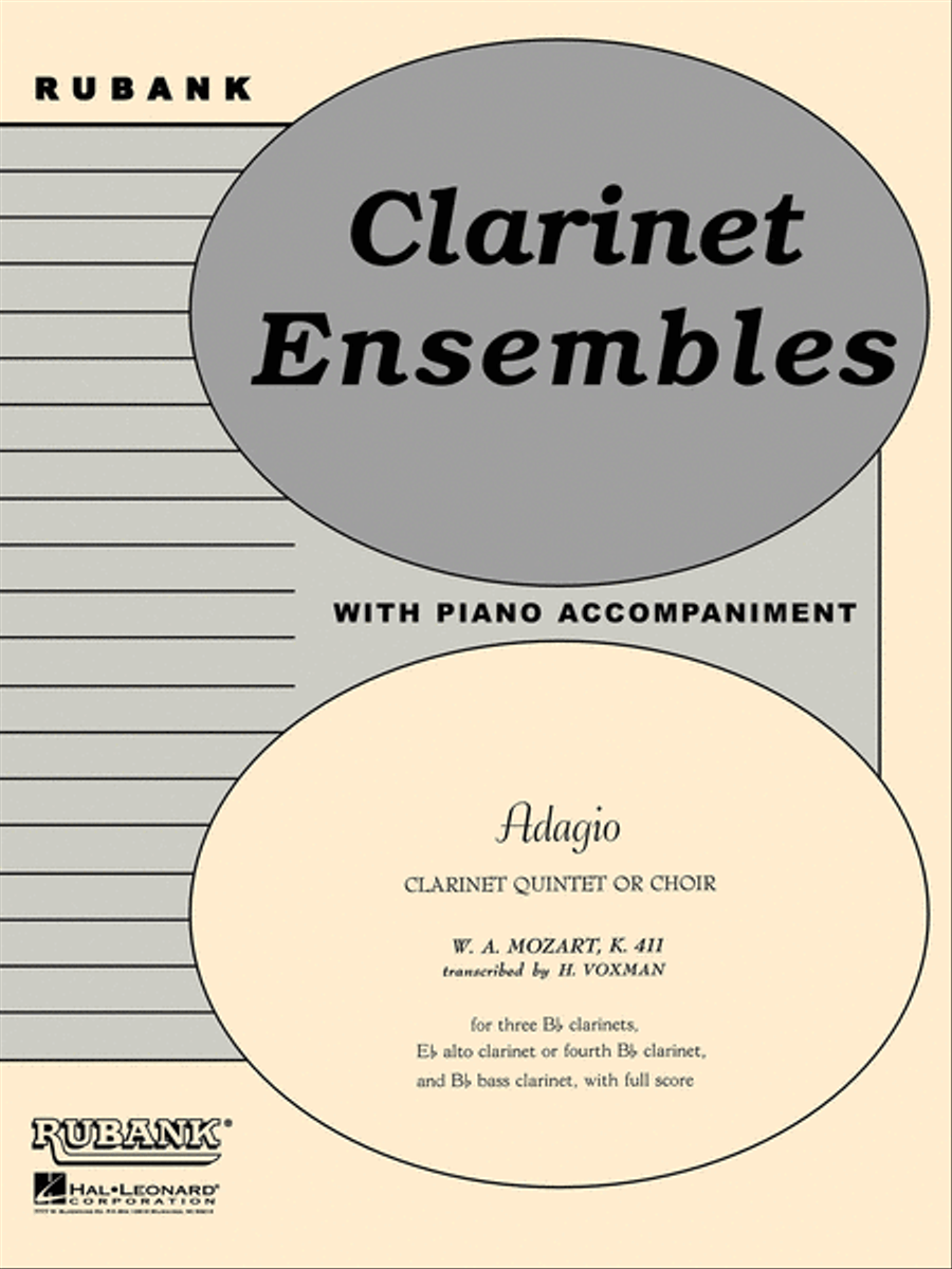 Adagio (K. 411) Clarinet Quintet scores gallery preview page 1